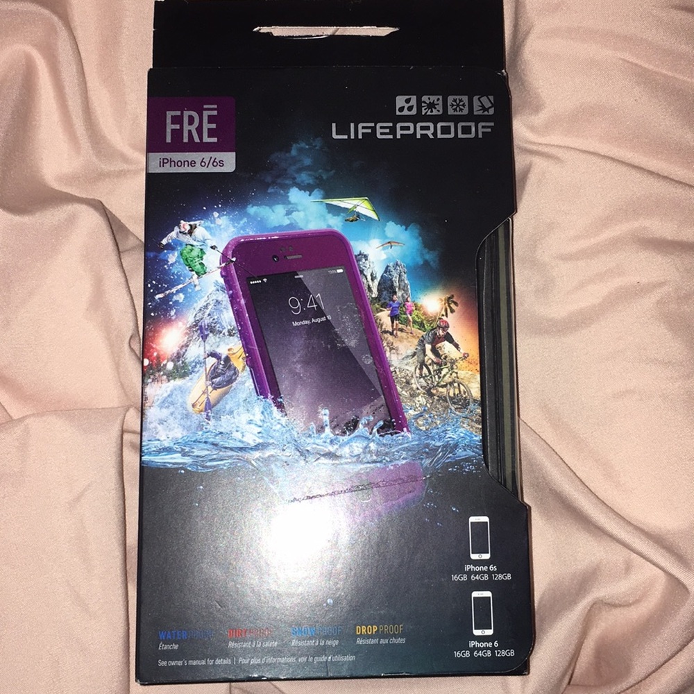 Life proof FRE purple protective case iPhone 6/6s